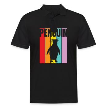 Verlorener Pinguin - Männer Poloshirt - Schwarz - Vorne - Kai (181cm)