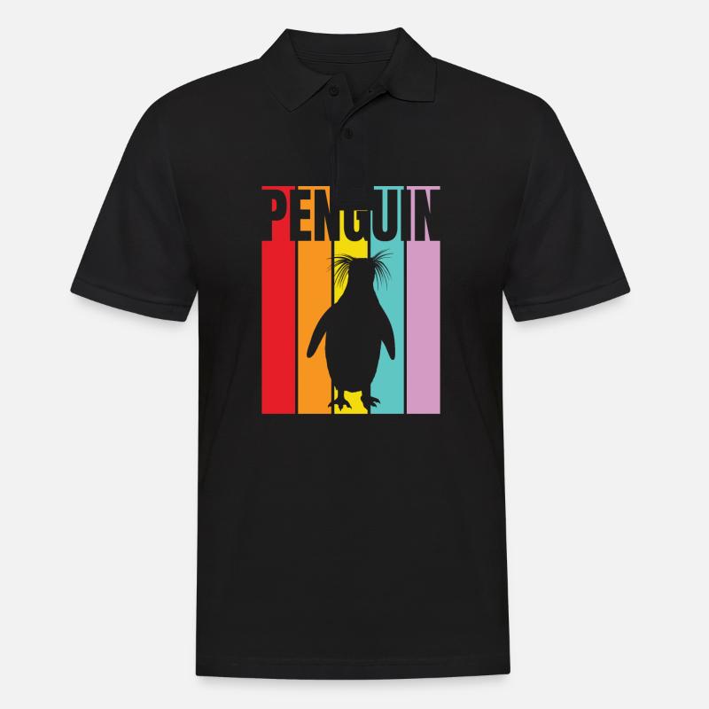 Verlorener Pinguin - Männer Poloshirt - Schwarz