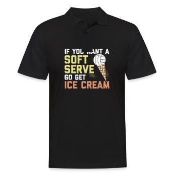 Funny If You Want A Soft Serve Go Get Ice Cream - Polo Homme - noir - Devant - Kai (181cm)