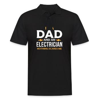 I'm A Dad And An Electrician Nothing Scares Me - Polo Homme - noir - Devant - Kai (181cm)