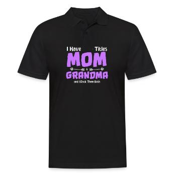 I Have Two Titles Mom And Grandma And I Rock Both - Polo Homme - noir - Devant - Kai (181cm)