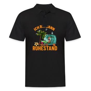 Im Ruhestand - Männer Poloshirt - Schwarz - Vorne - Kai (181cm)