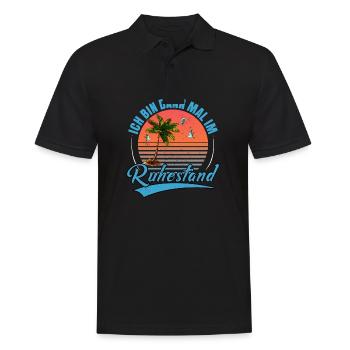 Ruhestand Retro Opa Großvater - Männer Poloshirt - Schwarz - Vorne - Kai (181cm)