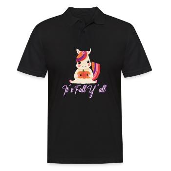 Chère Licorne Thanksgiving Automne - Polo Homme - noir - Devant - Kai (181cm)