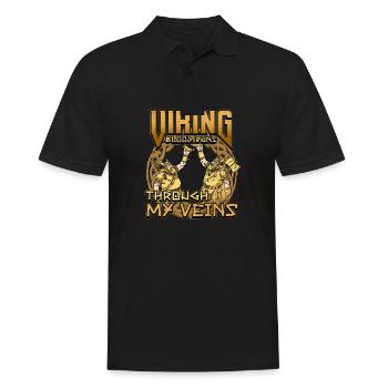 Norse Viking Mythology Design for Viking Warriors - Männer Poloshirt - Schwarz - Vorne - Kai (181cm)
