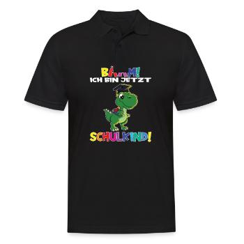 Bääm! Ich Bin Jetzt Schulkind Einschulung - Männer Poloshirt - Schwarz - Vorne - Kai (181cm)