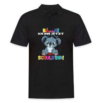 Bääm! Ich Bin Jetzt Schulkind Einschulung - Männer Poloshirt - Schwarz - Vorne - Kai (181cm)