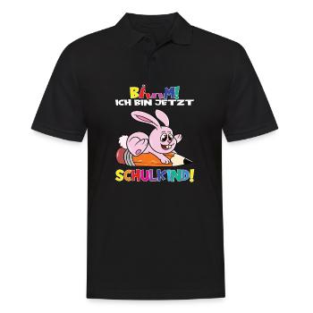 Bääm! Ich Bin Jetzt Schulkind Einschulung - Männer Poloshirt - Schwarz - Vorne - Kai (181cm)