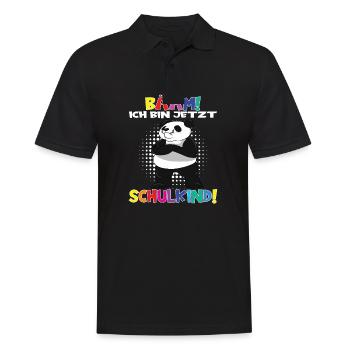 Bääm! Ich Bin Jetzt Schulkind Einschulung - Männer Poloshirt - Schwarz - Vorne - Kai (181cm)