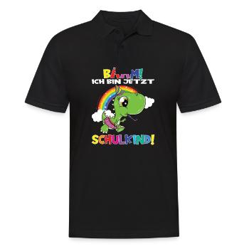 Bääm! Ich Bin Jetzt Schulkind Einschulung - Männer Poloshirt - Schwarz - Vorne - Kai (181cm)
