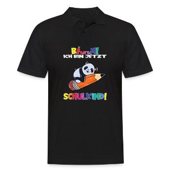 Bääm! Ich Bin Jetzt Schulkind Einschulung - Männer Poloshirt - Schwarz - Vorne - Kai (181cm)