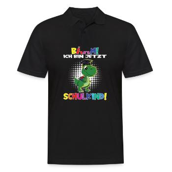 Bääm! Ich Bin Jetzt Schulkind Einschulung - Männer Poloshirt - Schwarz - Vorne - Kai (181cm)