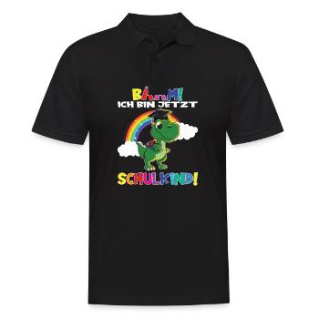Bääm! Ich Bin Jetzt Schulkind Einschulung - Männer Poloshirt - Schwarz - Vorne - Kai (181cm)