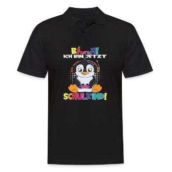 Bääm! Ich Bin Jetzt Schulkind Einschulung - Männer Poloshirt - Schwarz - Vorne - Kai (181cm)
