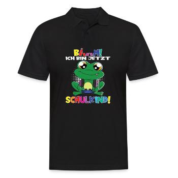 Bääm! Ich Bin Jetzt Schulkind Einschulung - Männer Poloshirt - Schwarz - Vorne - Kai (181cm)