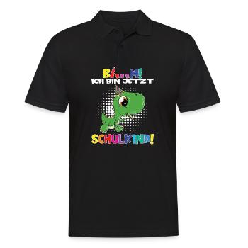 Bääm! Ich Bin Jetzt Schulkind Einschulung - Männer Poloshirt - Schwarz - Vorne - Kai (181cm)