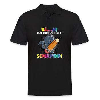Bääm! Ich Bin Jetzt Schulkind Einschulung - Männer Poloshirt - Schwarz - Vorne - Kai (181cm)
