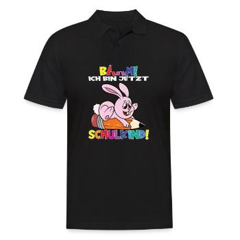 Bääm! Ich Bin Jetzt Schulkind Einschulung - Männer Poloshirt - Schwarz - Vorne - Kai (181cm)