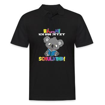 Bääm! Ich Bin Jetzt Schulkind Einschulung - Männer Poloshirt - Schwarz - Vorne - Kai (181cm)