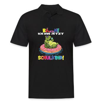 Bääm! Ich Bin Jetzt Schulkind Einschulung - Männer Poloshirt - Schwarz - Vorne - Kai (181cm)