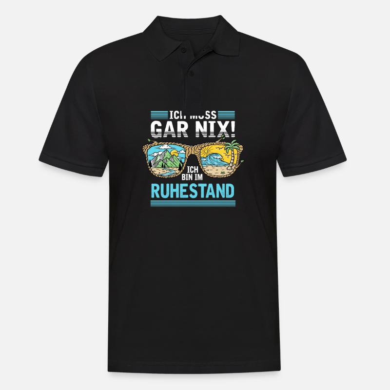 Bin im Ruhestand - Männer Poloshirt - Schwarz