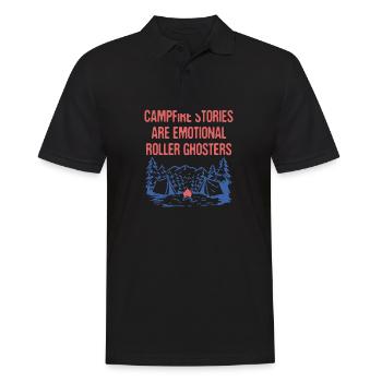 Emotional Roller Ghosters Halloween Camping Scary - Men's Polo Shirt - black - Front - Kai (181cm)