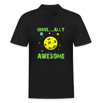 Space Planet Astronomy - Universally Awesome - Men's Polo Shirt - black - Front - Kai (181cm)