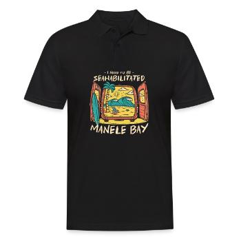 J’ai besoin d’être séahabilité Manele Bay Summer - Polo Homme - noir - Devant - Kai (181cm)