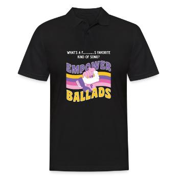 Frauen Gleichberchtigung Design und Feminist - Männer Poloshirt - Schwarz - Vorne - Kai (181cm)