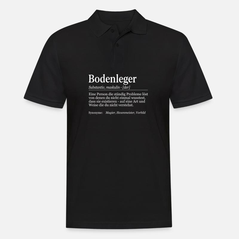 Bodenleger Definition - Männer Poloshirt - Schwarz