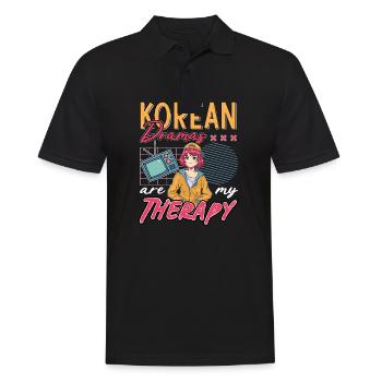Design pop coréen pour un fan de mode K-Pop - Polo Homme - noir - Devant - Kai (181cm)