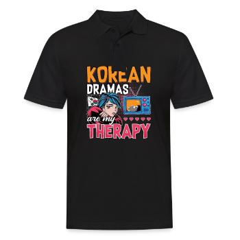 Design pop coréen pour un fan de mode K-Pop - Polo Homme - noir - Devant - Kai (181cm)