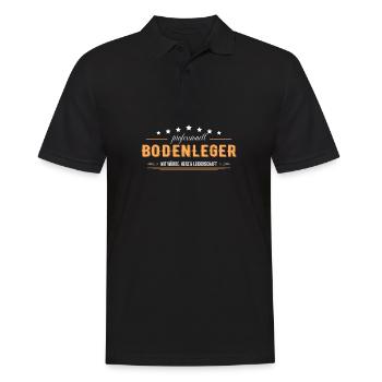 Bodenleger mit Leidenschaft Mosaikleger - Männer Poloshirt - Schwarz - Vorne - Kai (181cm)