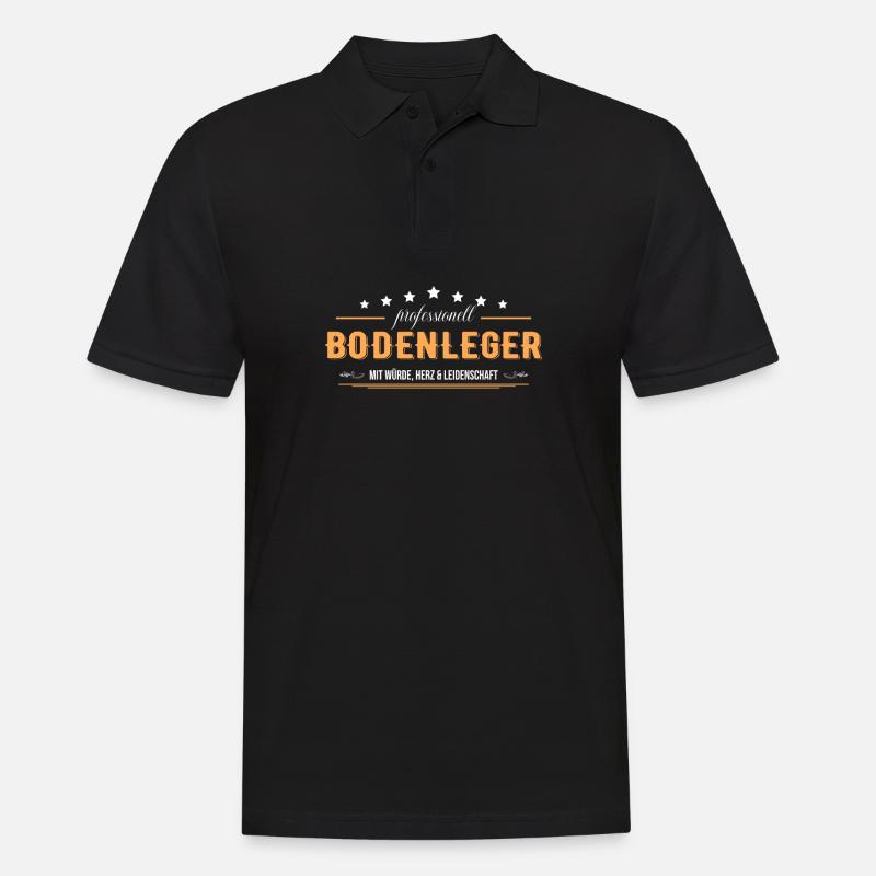 Bodenleger mit Leidenschaft Mosaikleger - Männer Poloshirt - Schwarz