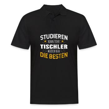 Tischler - Männer Poloshirt - Schwarz - Vorne - Kai (181cm)