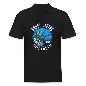 Conception en sciences de la mer pour un étudiant en océan - Polo Homme - noir - Devant - Kai (181cm)