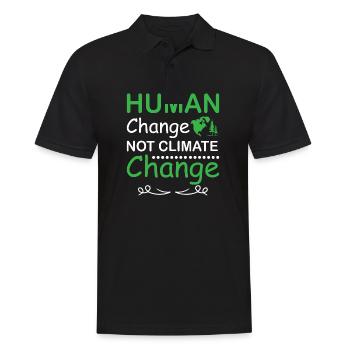 Human Change Not Climate Change Earth day - Männer Poloshirt - Schwarz - Vorne - Kai (181cm)
