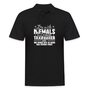 Taxifahrer - Männer Poloshirt - Schwarz - Vorne - Kai (181cm)