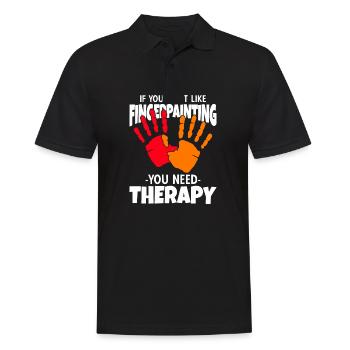 If You Don't Like Fingerpainting Therapy - Men's Polo Shirt - black - Front - Kai (181cm)