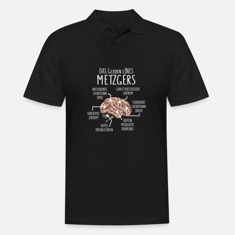 Metzger Anatomie - Männer Poloshirt - Schwarz