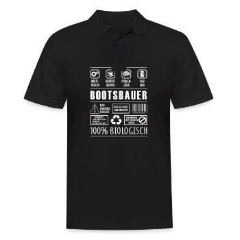 Bootsbauer Beruf Spruch lustig Schiffsbauer - Männer Poloshirt - Schwarz - Vorne - Kai (181cm)