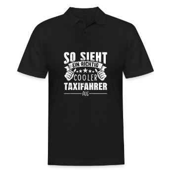 Taxifahrer - Männer Poloshirt - Schwarz - Vorne - Kai (181cm)