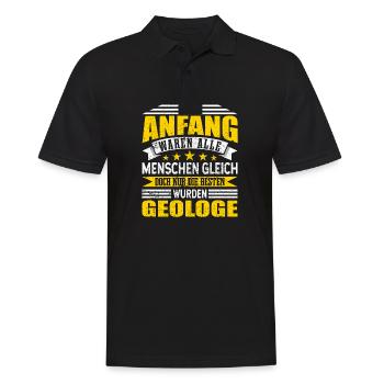 Geologe Alle Menschen gleich - Männer Poloshirt - Schwarz - Vorne - Kai (181cm)