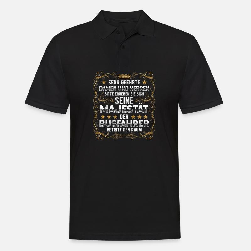 Busfahrer Bus - Männer Poloshirt - Schwarz