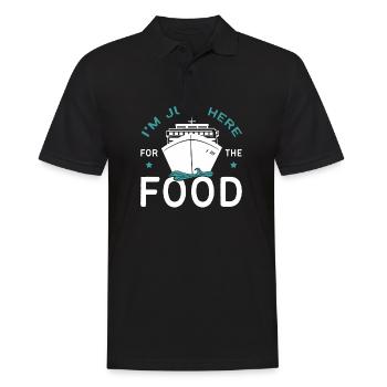 Je suis juste ici pour la croisière gastronomique - Polo Homme - noir - Devant - Kai (181cm)