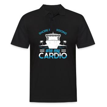 Shore Excursions Are My Cardio Cruise - Men's Polo Shirt - black - Front - Kai (181cm)