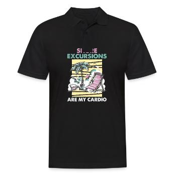 Shore Excursions Are My Cardio Cruise - Men's Polo Shirt - black - Front - Kai (181cm)