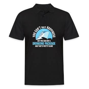 You Cant Buy Happiness But A Drinking Package - Men's Polo Shirt - black - Front - Kai (181cm)