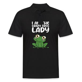 I Am The Crazy Frog Lady - Men's Polo Shirt - black - Front - Kai (181cm)