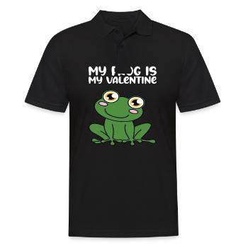 Mein Frosch Ist Mein Liebling - Männer Poloshirt - Schwarz - Vorne - Kai (181cm)